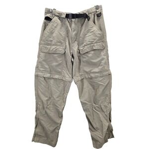The North Face Mens Convertible Zip Off Cargo Hiking Pants Khaki M *Read*